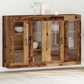 vidaXL Επιτοίχιο ντουλάπι 2 pcs Παλαιό ξύλο 69.5 x 34 x 90 εκ.