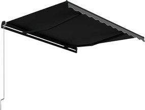 vidaXL Τέντα Συρόμενη Χειροκίνητη Ανθρακί 350 x 250 εκ.