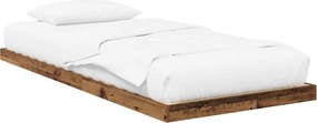 vidaXL Κρεβάτι δαπέδου Παλιό ξύλο 100 x 200 cm Επεξεργασμένο ξύλο