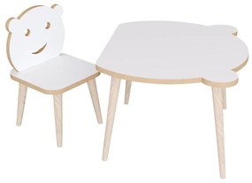 Τραπεζάκι Παιδικό AMAHLE Με Κάθισμα Λευκό MDF/Ξύλο 46x50x42cm - 14870186