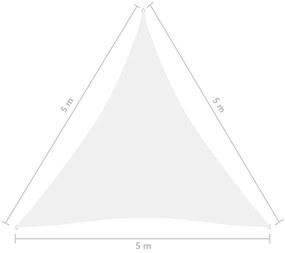 ΠΑΝΙ ΣΚΙΑΣΗΣ ΤΡΙΓΩΝΟ ΛΕΥΚΟ 5 X 5 X 5 Μ. ΑΠΟ ΎΦΑΣΜΑ OXFORD 135290