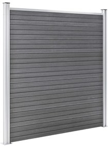 vidaXL Πάνελ Περίφραξης 1 Τετράγωνο + 1 Κεκλιμένο Γκρι 273x186 εκ. WPC