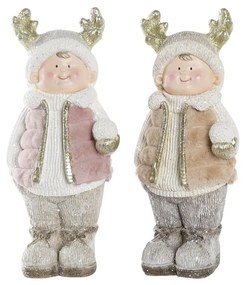 Χριστουγεννιάτικο Στολίδι DKD Home Decor Παιδιά Μαγνήσιο (20,5 x 18 x 49,5 cm) (x2)