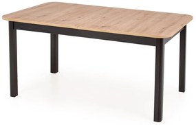Τραπέζι Houston 1367, Artisan βελανιδιά, Μαύρο, 78x90x160cm, 47 kg, Επιμήκυνση, Πλαστικοποιημένη μοριοσανίδα, Ινοσανίδες μέσης πυκνότητας | Epipla1.gr