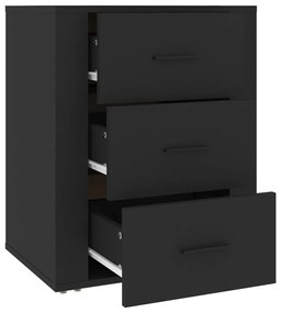 vidaXL Κομοδίνο Μαύρο 50 x 36 x 60 εκ. από Επεξεργασμένο Ξύλο