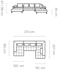 Γωνιακός καναπές Model Plus-Mple-Δεξιά