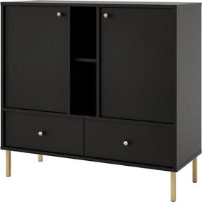 Μπουφές Siera 2F 2S Shelf-Μαύρο