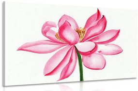 Εικόνα ακουαρέλα λουλούδι λωτού - 60x40