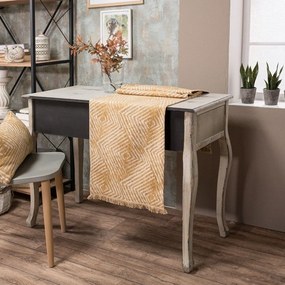 Τραβέρσα Allover Philadelphia 08 Ocher Teoran 45X180 Acrylic,Cotton,Polyester