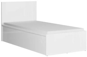 Κρεβάτι Boston 213, Μονόκλινο, Άσπρο, 90x200, Πλαστικοποιημένη μοριοσανίδα, Τάβλες για Κρεβάτι, 99x205x95cm