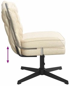 vidaXL Καρέκλα Γραφείου Περιστρεφόμενη Κρεμ Υφασμάτινη