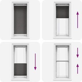 vidaXL Πλισέ περσίδα Μαύρο 55x100 cm Πλάτος υφάσματος 54,4 cm