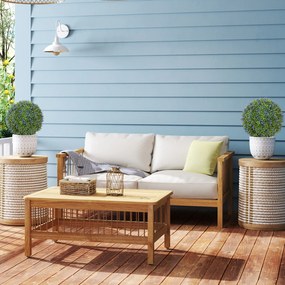 HOMCOM Σετ 2 Τεχνητών Δέντρων, Τεχνητά Δέντρα Λεβάντας, Παλούκια Εδάφους, Ανθεκτικά στην Υπεριώδη Ακτινοβολία