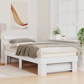 vidaXL Σκελετός Κρεβατιού Λευκό 80 x 200 cm Στερεά ξυλεία πεύκου