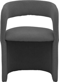 Πολυθρόνα Cocon pakoworld ύφασμα ανθρακί 58x58x80εκ