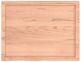 vidaXL Ράφι Τοίχου Ανοιχτό Καφέ 80x60x(2-4)εκ. Επεξ. Μασίφ Ξύλο Δρυός