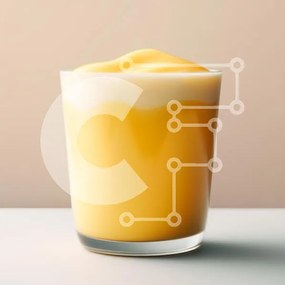 Σετ των 2 Intra Συλλεκτικό Ξύλινο Παζλ Plywood 4mm - Κρεμώδες κίτρινο ρόφημα σε ποτήρι Σε Ξύλινο Κουτί - Διαστάσεις: 10x10 cm – 25 κομμάτια