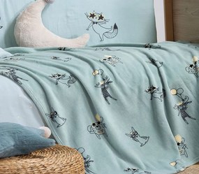 Βρεφική Κουβέρτα Fleece Αγκαλιάς Party Animals Green 75x110 Nef-Nef Homeware