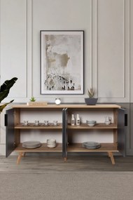 Κονσόλα Sapphire Δρυς / Ανθρακί PRIVI 150x44x18