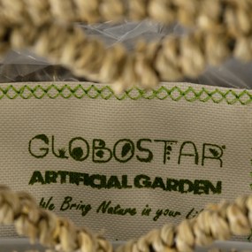 GloboStar® Artificial Garden MALTA 20478 ΣΕΤ 2 Επιτοίχια Ρατάν Πλεκτά Κασπώ Γλάστρες - Flower Pots Μπεζ A:Φ24cm x Υ14cm B:Φ30cm x Υ26cm