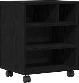 vidaXL Σταντ Εκτυπωτή Μαύρη Οξυά 41 x 32 x 48 εκ. Επεξεργασμένο ξύλο
