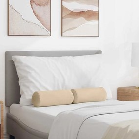 Μαξιλάρια Στήριγμα 2 pcs Κρεμ Ø 15 x 40 εκ Ύφασμα Μικροΐνας
