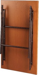 Τραπέζι μεταλλικό σε χρώμα μαύρο/καφέ 120x70x72
