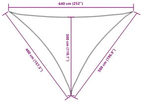 Πανί Σκίασης Τρίγωνο Κρεμ 4 x 5 x 6,4 μ. από Ύφασμα Oxford - Κρεμ