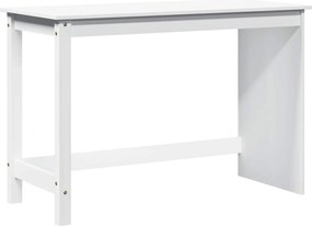 vidaXL Σετ Γραφείου και Ντουλάπας 2 τμχ. Λευκό Μασίφ Ξύλο Πεύκου