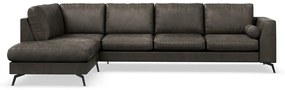 Γωνιακός Καναπές Seattle 178, Γκρι, Μαύρο, 325x213x88cm, Πόδια: Μέταλλο | Epipla1.gr