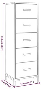 ΣΥΡΤΑΡΙΕΡΑ ΜΑΥΡΗ 42 X 35 X 110 ΕΚ. ΑΠΟ ΜΑΣΙΦ ΞΥΛΟ ΠΕΥΚΟΥ 349928