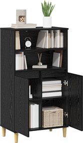 vidaXL Highboard Μαύρη Δρυς 60 x 36 x 110 εκ. Επεξεργασμένο Ξύλο
