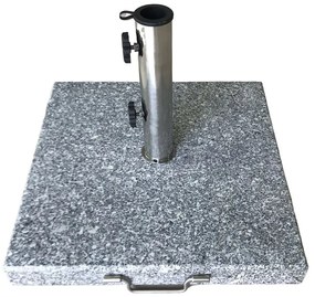 ΒΑΣΗ ομπρέλας τετράγωνη Γρανίτης/Inox #304 (40Kg) 45x45 H.7,5/37cm Ε932
