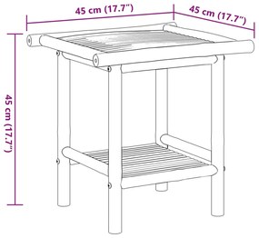 ΤΡΑΠΕΖΑΚΙ ΣΑΛΟΝΙΟΥ 45 X 45 X 45 ΕΚ. ΑΠΟ ΜΑΣΙΦ ΞΥΛΟ ΜΠΑΜΠΟΥ 366471