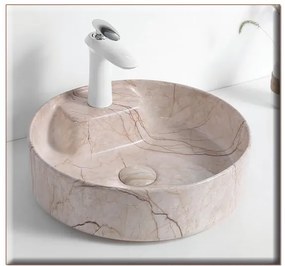 GL MAMBO 410*410*120 ΝΙΠΤΗΡΑΣ  DECOR ΜΠΕΖ ΜΑΡΜΑΡΟ 83-8537