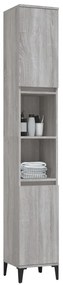 vidaXL Ντουλάπι Μπάνιου Γκρι Sonoma 30x30x190 εκ. Επεξεργασμένο Ξύλο