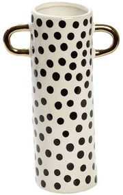 Βάζο Κεραμικό Πουά NIX120 15,5x8,5x25cm Black-White Espiel Ceramic
