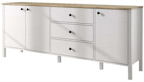 Μπουφές Frn 787CDL1718 200x44x82cm White-Oak Μοριοσανίδα, Μελαμίνη