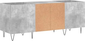 vidaXL Δισκοθήκη Γκρι Σκυροδέματος 121x38x48 εκ. Επεξεργασμένο Ξύλο