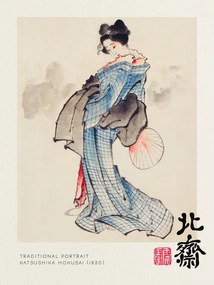 Αναπαραγωγή Traditional Portrait - Katsushika Hokusai, (30 x 40 cm)