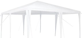 vidaXL Σκηνή Πάρτυ Λευκό 400 x 400 x 266 εκ Πολυεστέρας, Χάλυβας