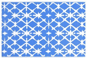 vidaXL χαλί εξωτερικού χώρου ARAKIL μπλε και λευκό 190x290 cm PP
