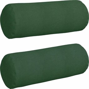 vidaXL Μαξιλάρια Στήριγμα 2 pcs Σκούρο Πράσινο Ø 25 x 70 cm