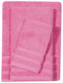 Πετσέτα Προσώπου (50x90) Das Home Happy Towels 500gsm Ροζ