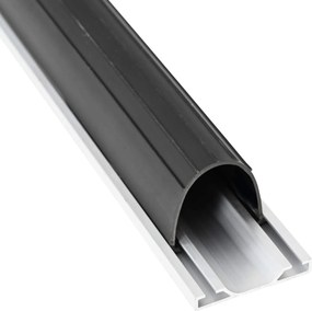vidaXL Σφράγιση Πόρτας Γκαράζ Μαύρο 70 x 6 mm 3 μ PVC