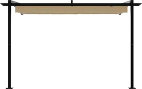 vidaXL Κιόσκι Taupe 300 x 300 x 200 cm Πολυεστέρας