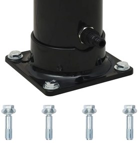 vidaXL Ντους Ηλιακό Μαύρο 220 εκ. 20 Λίτρων