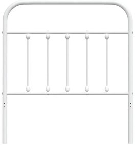 vidaXL Ανταλλακτικό κεφαλάρι Λευκό 90 εκ. Μεταλλικό