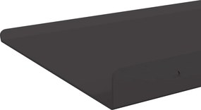 vidaXL Πλωτό ράφι 2 τμχ. Μαύρο 100 x 18 x 2,5 εκ Ατσάλι