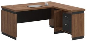 Γραφείο αναστρέψιμο Oscar καρυδί-ανθρακί 180x170x76εκ 180x170x76 εκ.